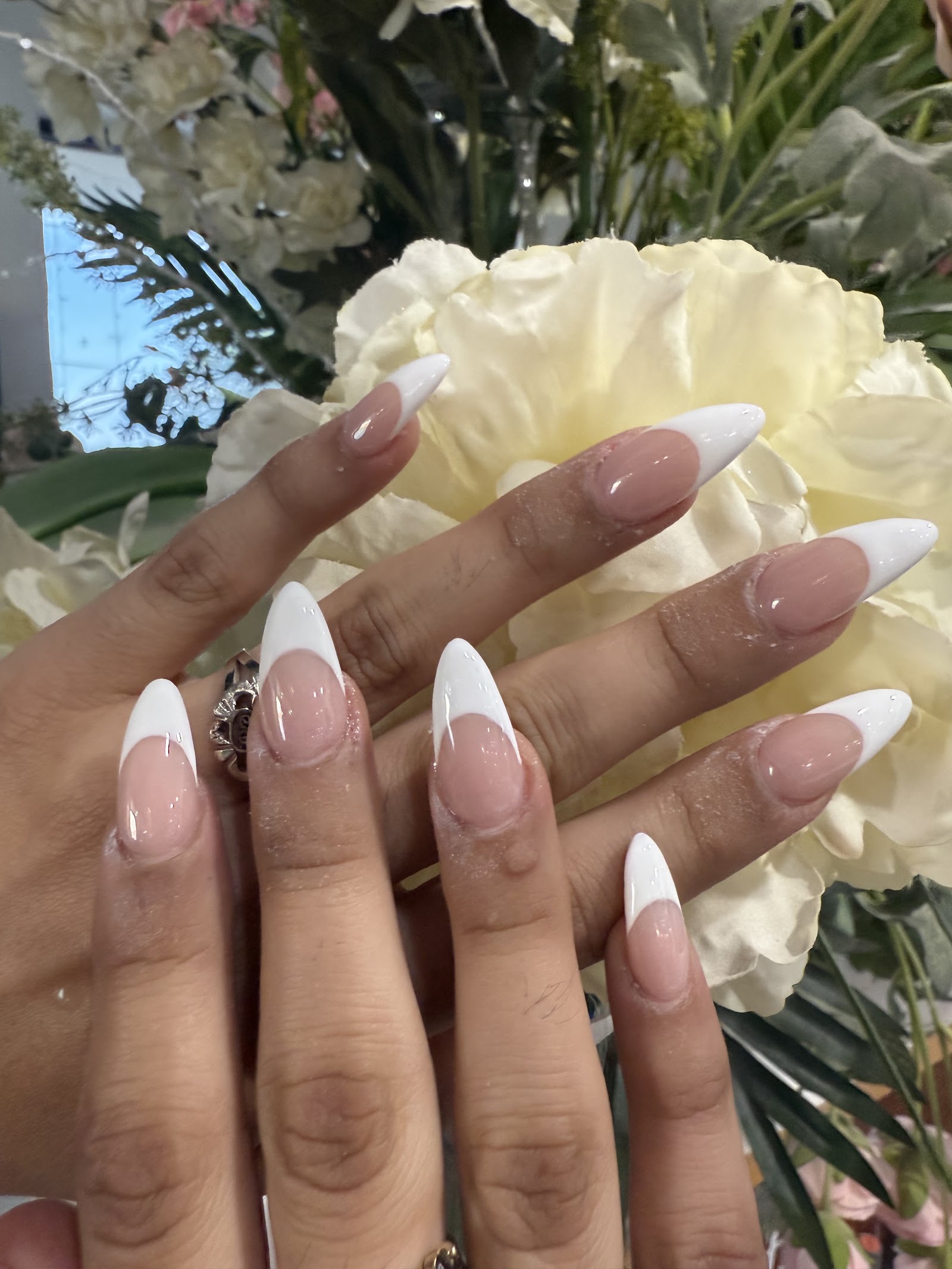 Pink & White Nails ($5 OFF Coupon) logo